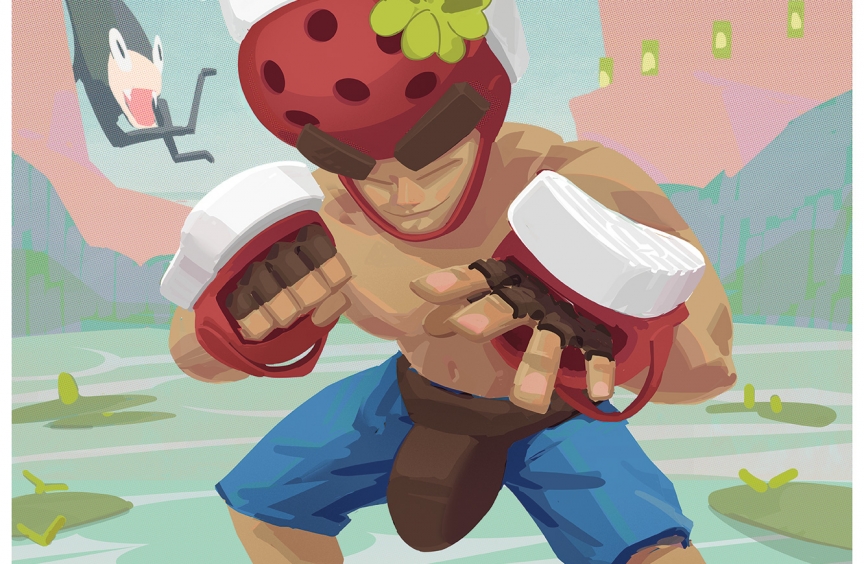 CROCMAN poses in fight form for us